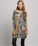 printed loose pullover sweater European and American bottoming shirt