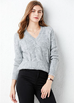new autumn and winter loose wear lazy wind twist knit pullover top