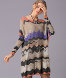 new retro printed sweater women's plus size loose sweater