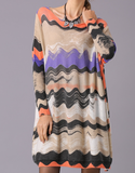 new retro printed sweater women's plus size loose sweater