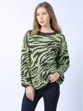 lazy wind round neck pullover sweater