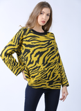 lazy wind round neck pullover sweater