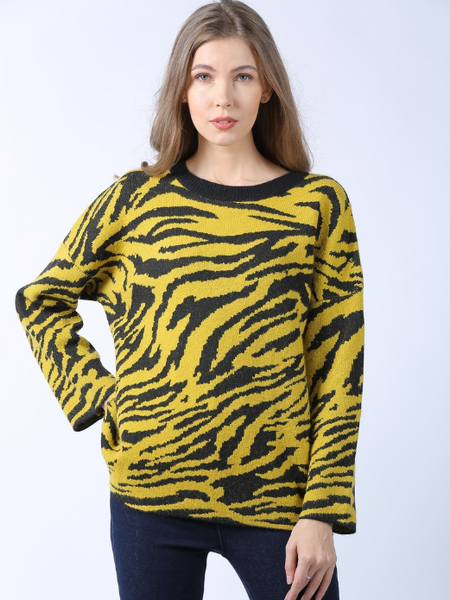 lazy wind round neck pullover sweater