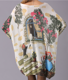 New Long Sleeve Printed Loose Retro Knitwear