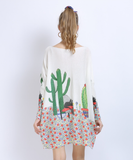 Long-sleeved sweater sweater printing plus size blouse