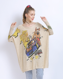 New Long Sleeve Dog Printed Plus Size Sweater Long Knitwear