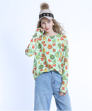 new round neck pullover Christmas printing bottoming sweater