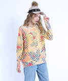 sweater long sleeve core-spun yarn loose digital printing sweater round neck pullover