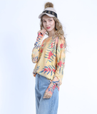 sweater long sleeve core-spun yarn loose digital printing sweater round neck pullover
