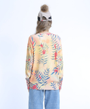 sweater long sleeve core-spun yarn loose digital printing sweater round neck pullover