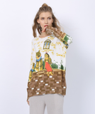 cute bear girl fashion digital printing pullover loose sweater