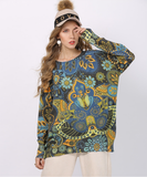 new head sweater round neck European and American plus size loose sweater