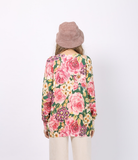 printed sweater ladies pullover round neck long loose sweater