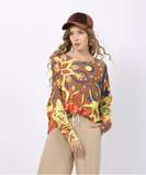 printed sweater long sleeve round neck pullover bottoming sweater