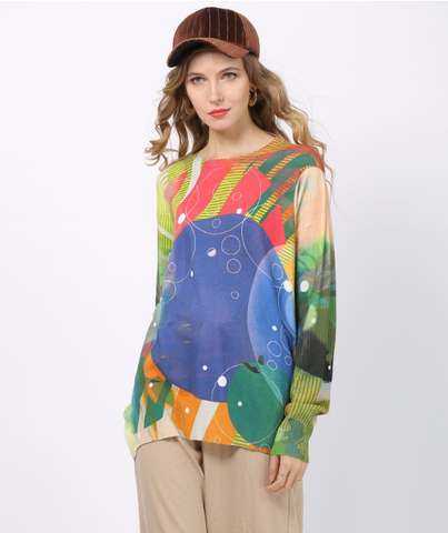 New Digital Printing Round Leading Knitwear