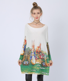 new sweater Fat mm cartoon print rabbit pullover