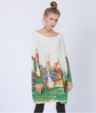new sweater Fat mm cartoon print rabbit pullover