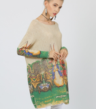 new sweater Fat mm cartoon print rabbit pullover