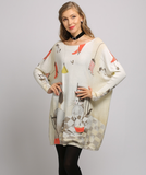 new cartoon loose printing plus size sweater