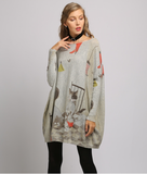 new cartoon loose printing plus size sweater