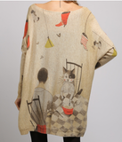 new cartoon loose printing plus size sweater
