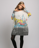 new loose print sweater long sleeve casual plus size sweater