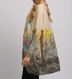 new loose print sweater long sleeve casual plus size sweater