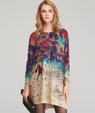 new sweater women's loose printed pullover long sleeve sweater