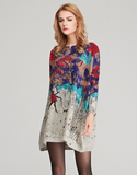 new sweater women's loose printed pullover long sleeve sweater