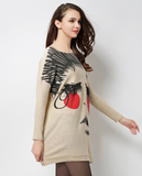 Fat MM personalized printed wool blended sweater top
