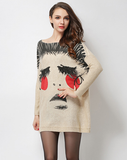 Fat MM personalized printed wool blended sweater top
