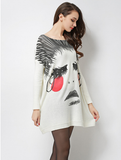 Fat MM personalized printed wool blended sweater top