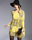 Long-sleeved sweater with one-neck fashion