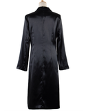 long tassel satin windbreaker coat