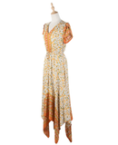 new Bohemian V-neck printed dress