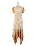 new Bohemian V-neck printed dress