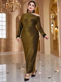 Fashion long Muslim dress plus size dress in Europe and America