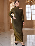 Fashion long Muslim dress plus size dress in Europe and America