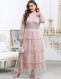 luxury elegant bridesmaid dinner dress long plus size dress