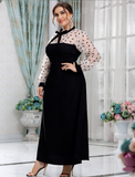 Black Muslim dress European plus size dress