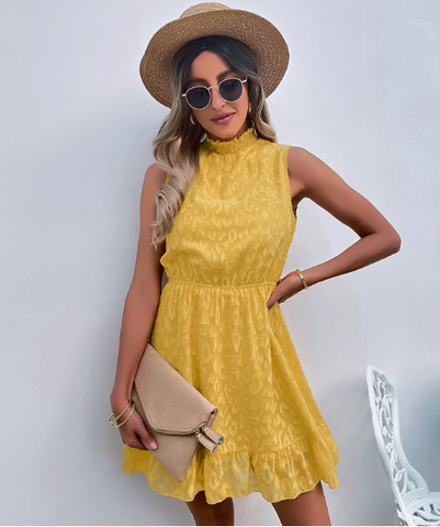 Summer New Leisure Chiffon Lace Jacquard Dress