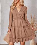 Fashion V-neck waist slim skirt