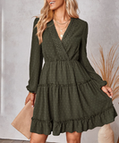 Fashion V-neck waist slim skirt