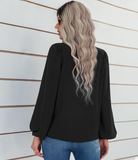 solid color round neck pullover shirt loose shirt