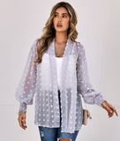 Cardigan Fashion Jacquard Chiffon Top