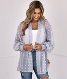 Cardigan Fashion Jacquard Chiffon Top