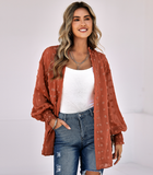 Cardigan Fashion Jacquard Chiffon Top