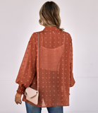 Cardigan Fashion Jacquard Chiffon Top
