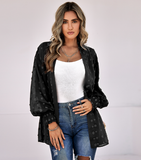 Cardigan Fashion Jacquard Chiffon Top