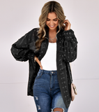 Cardigan Fashion Jacquard Chiffon Top
